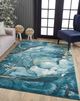 KAS Rugs Illusions Teal Stone 5'x8' Area Rug-4