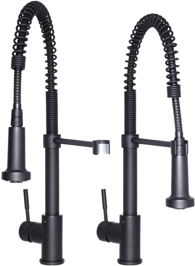 ZLINE Autograph Edition Apollo Matte Black Pull Down Spring Single Handle Kitchen Faucet-4