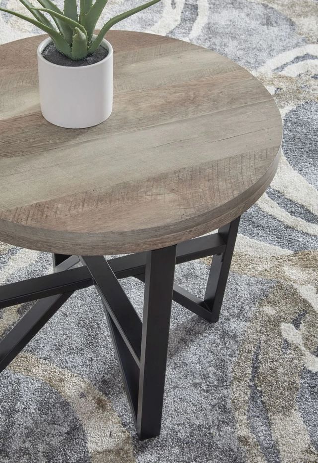 Signature Design by Ashley® Deanlee 3-Piece Grayish Brown/Black Living Room Table Set-3