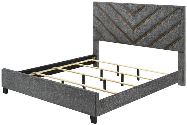 Crown Mark Zane Gray Queen Upholstered Panel Bed-3