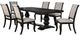 Coaster® Phelps 7-Piece Distressed Noir/Tan Dining Table Set-0