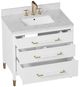 Currey & Company Verona 36" White Vanity with Rectangular Undermount Sink-4