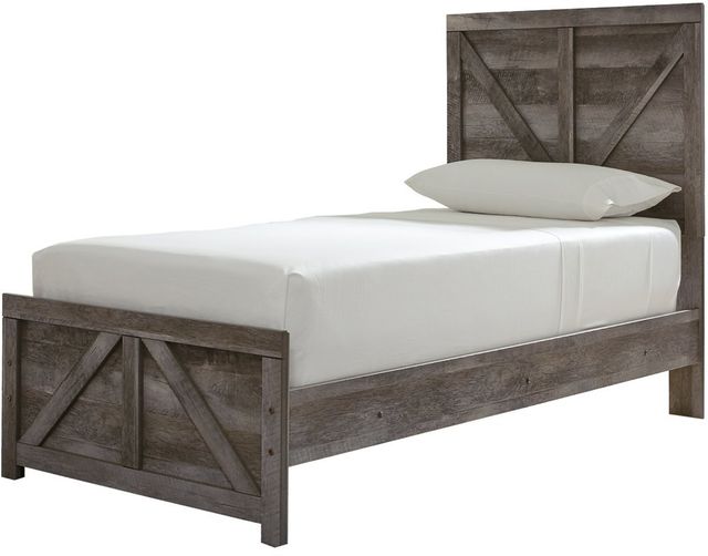 Signature Design by Ashley® Wynnlow Gray Youth Twin Crossbuck Panel Bed-3