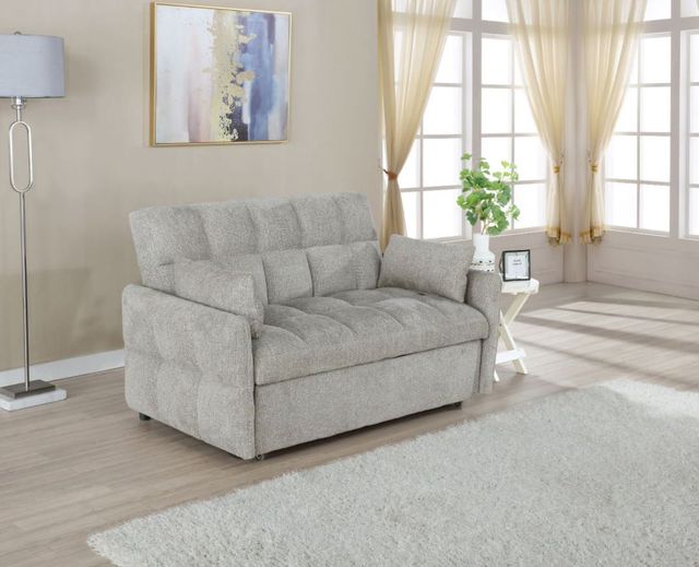Coaster® Cotswold Beige Tufted Cushion Sleeper Sofa-2