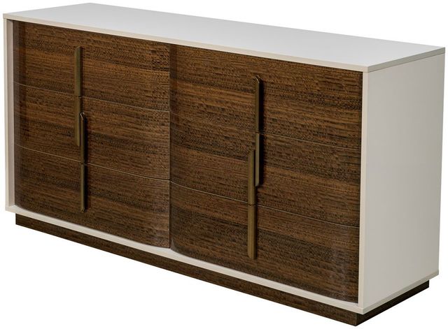 Michael Amini® Pavira Taupe/Walnut Dresser-2