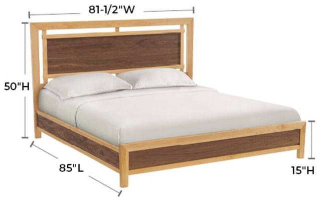 Whittier Wood® Furniture Addison Duet King Panel Bed-1