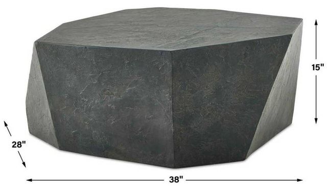Uttermost® Parra Slate Concrete Indoor-Outdoor Coffee Table-2
