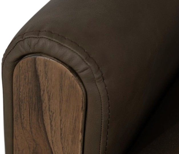 International Furniture Direct Balam Dark Brown/Stained Brown Loveseat-3