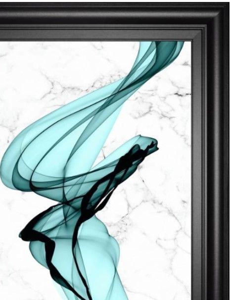 Classy Living Irena Orlov Teal Ribbons I 22' Wall Art-1