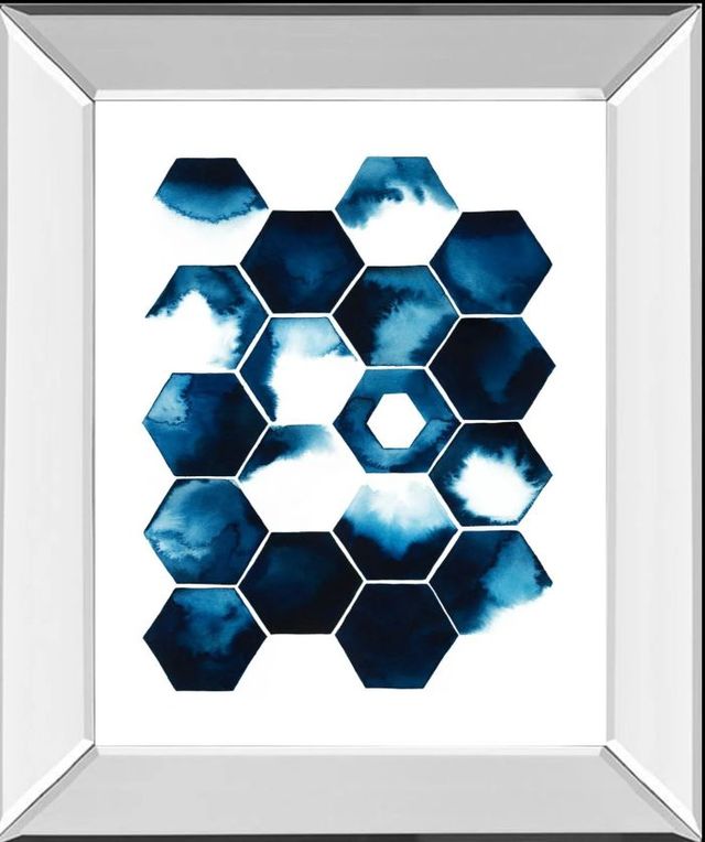 Classy Art Stormy Geometry I by Grace Popp Mirror Framed Wall Art-0