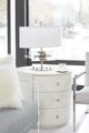 Bernhardt Axiom Linear White Chairside Table-1