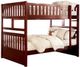 Mazin Furniture Rowe Cherry Full/Full Youth Bunk Bed-0