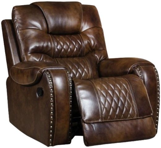 Corinthian Furniture Brookshire Carmel Power Recliner with Headrest-0