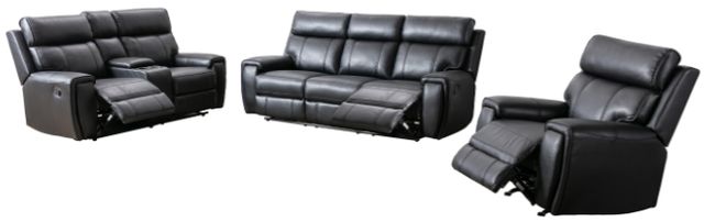 Mazin Furniture Carnegie Black Manual Rocker Recliner -3
