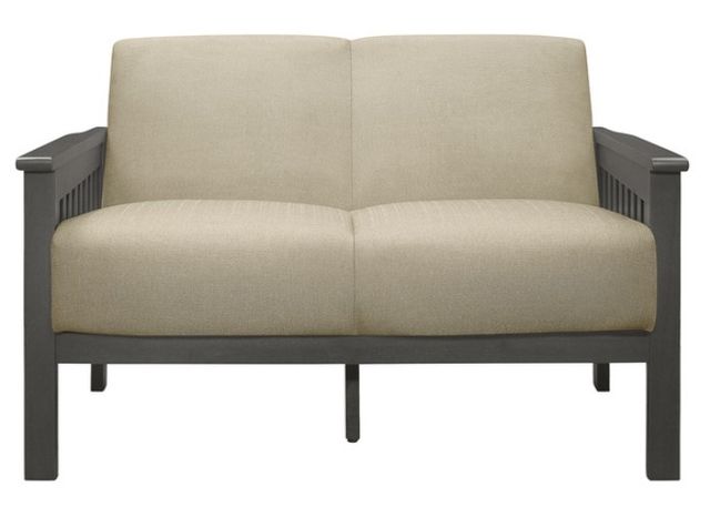 Homelegance® Lewiston Antique Gray/Light Brown Loveseat-2