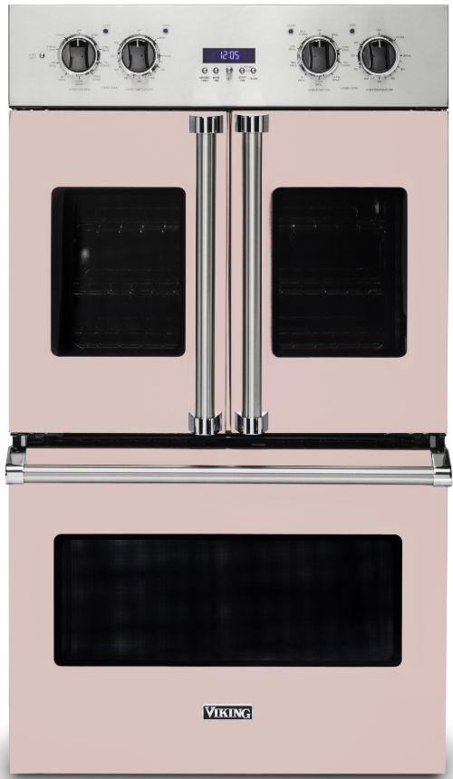 Viking® 7 Series 30" Blush Double Electric French-Door Wall Oven-0