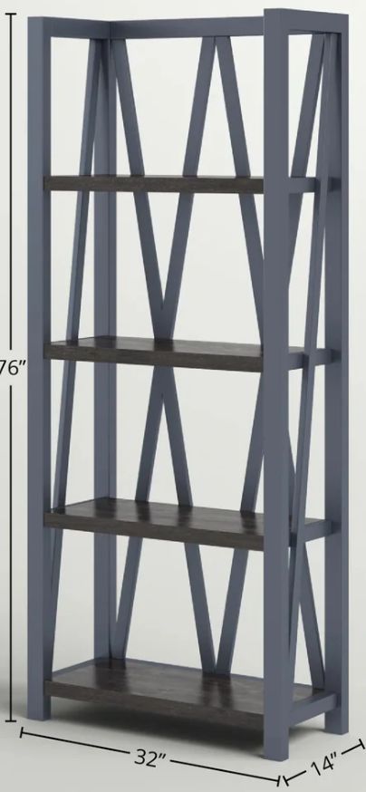 Parker House® Americana Modern Denim Etagere Bookcase-2