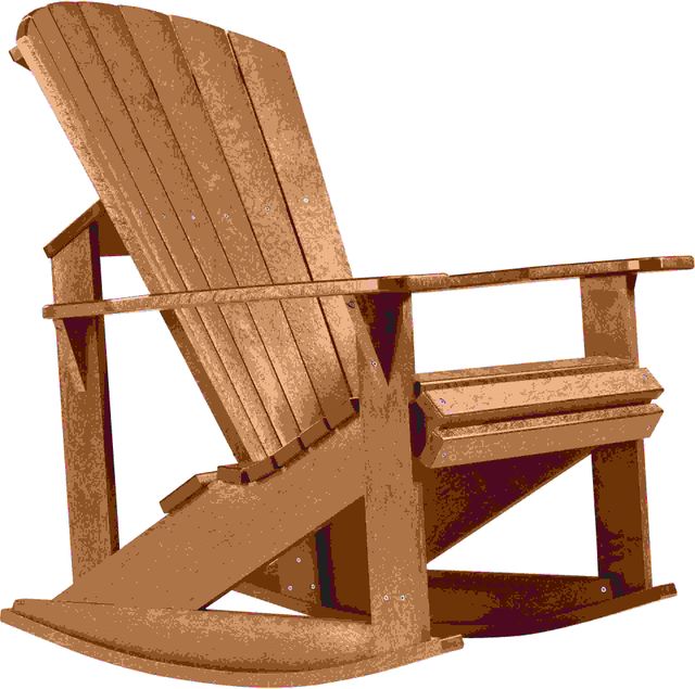C.R. Plastic Generation Line Cedar Addy Rocker-0