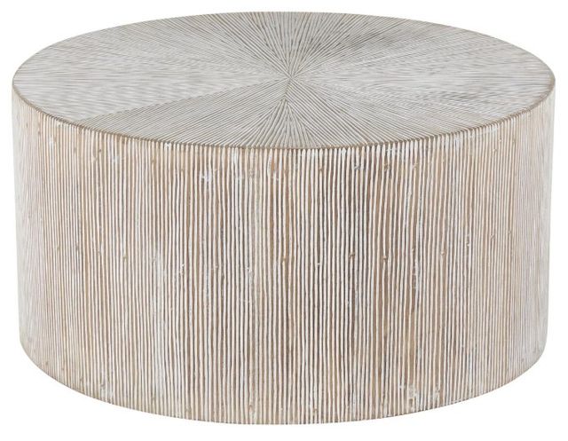 Deco Marche Brown Starburst Drum Coffee Table-1