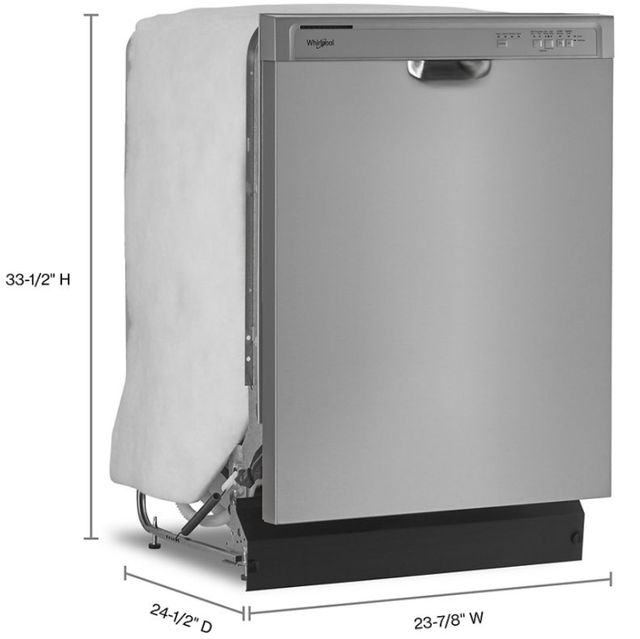 Whirlpool® 24" White Front Control Built In Dishwasher-3