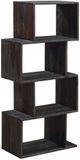 Porter International Designs Fall River Gray 4-Tier Bookcase-0
