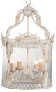 A & B Home Imre Antique White/Lavish Gold 4-Light Chandelier-1
