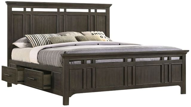 Intercon Hawthorne Burnished Clay King Storage Panel Bed -0