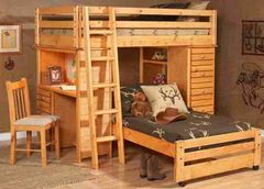 Trendwood Bayview Bronco Cinnamon Twin Loft Bed