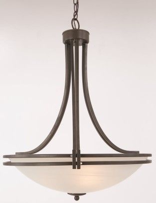 YHD Sequoia Alabaster/Dark Brown 22'' Foyer Pendant-2