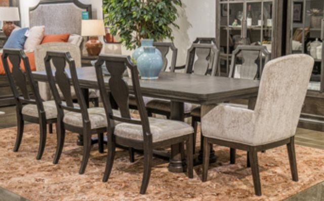 Signature Design by Ashley® Wickenger Dark Brown/Light Gray Upholstered Side Chair -1