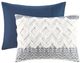 Olliix by INK+IVY Navy Full/Queen Mila Cotton Printed Comforter Set-1