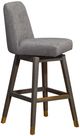 Armen Living Amelia 3-Piece Gray Oak/Mocha Swivel Barstool Set-4