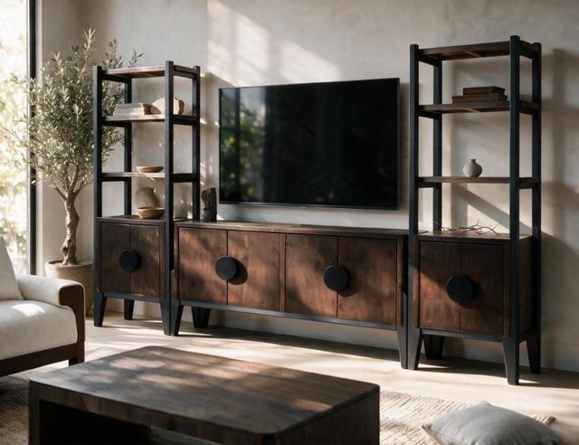 International Furniture Direct Moka Brown Console-2