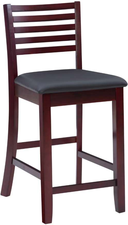 Linon Torino Espresso Ladder Back Bar Stool-0