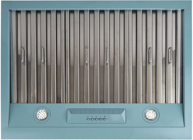 Unique® Appliances Classic Retro 30" Ocean Mist Turquoise Wall Mounted Range Hood-3