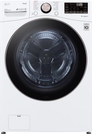front view of the LG 4.5 Cu. Ft. White Front Load Washer