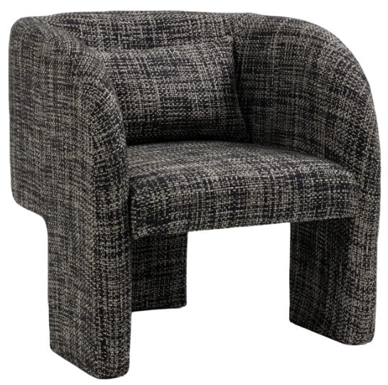 Meridian Furniture Sawyer Black Weaved Fabric Accent Chair-0