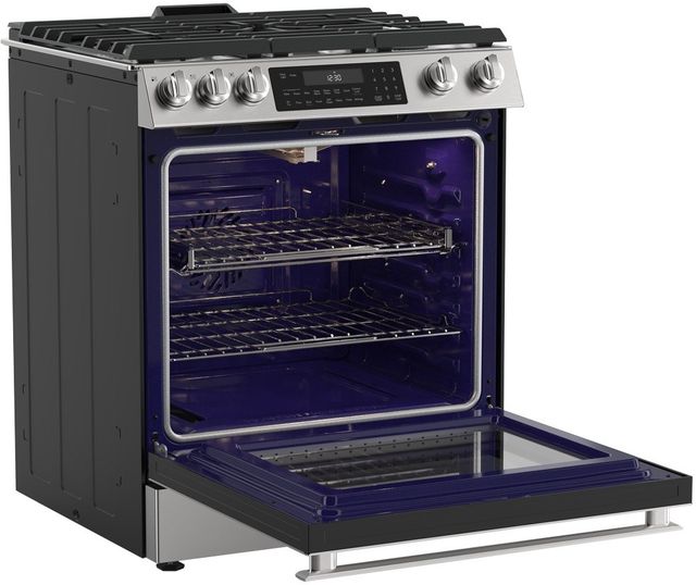 Sharp 30” Stainless Steel Slide-In Gas Range with True European Convection-4
