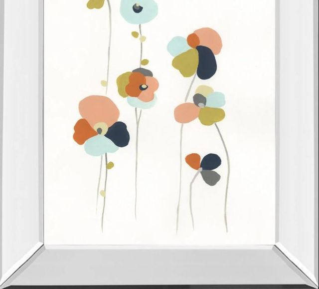 Classy Art Modular Bouquet III by June Erica Vess Mirror Framed Wall Art-1