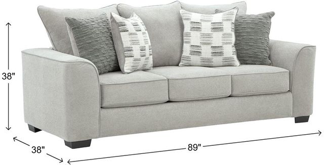 Albany Industries Glenrock Gray Sofa-2