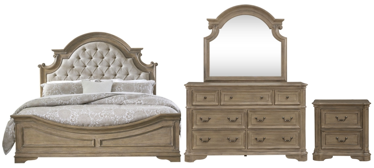 Liberty Furniture Magnolia Manor 4-Piece Weathered Bisque Queen