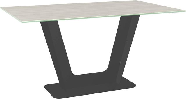 Amisco Customizable Amelia 60" Rectangular Dining Table with 0.5" Italian Porcelain on Glass Top-0