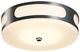 Currey & Company Swale Black/White Glass/Metal Outdoor Flush Mount-2