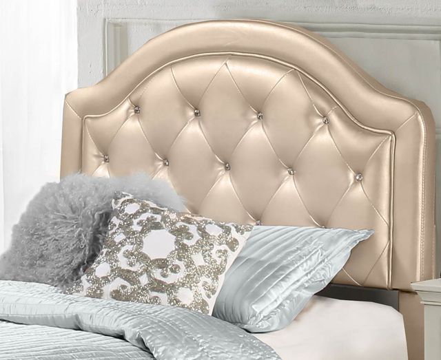 HH2 Home Karley Embossed Champagne Twin Faux Leather Headboard-2