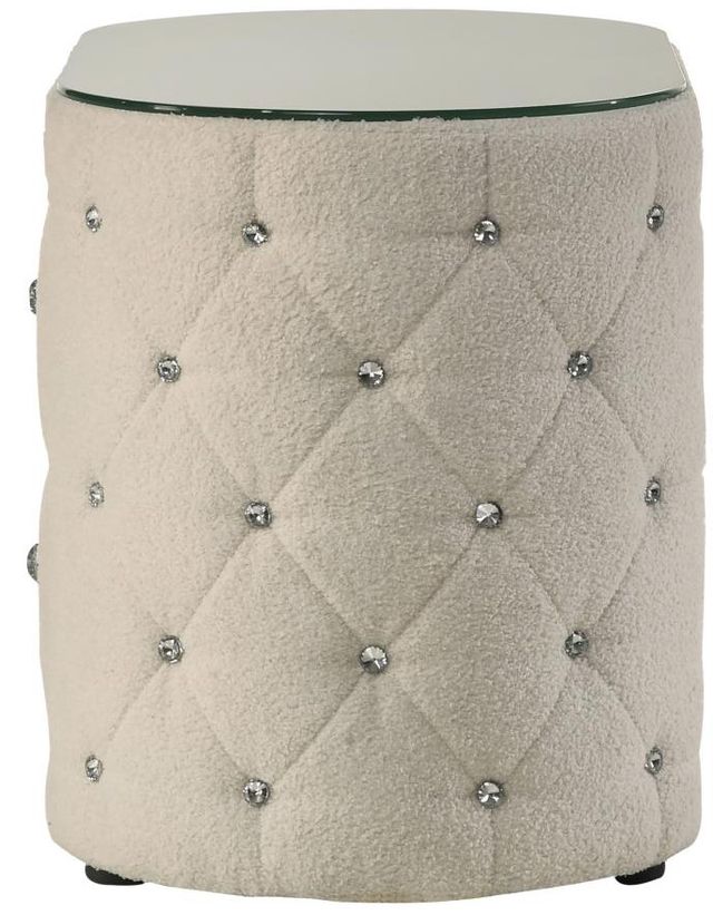 Coaster® Sonya Ivory Upholstered Nightstand-3