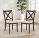 Linon Wales 2-Piece Brown Side Chair Set-1