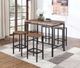 Coaster® Santana 5-Piece Weathered Chestnut/Black Bar Table Set-0