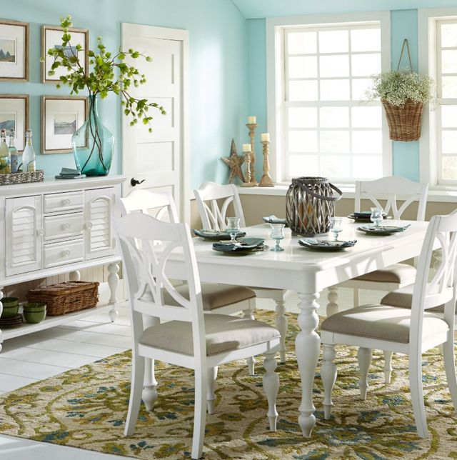 Liberty Furniture Summer House 5-Piece Gray/Oyster White Rectangular Dining Set-1