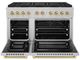ZLINE Autograph Edition Paramount 48" 6.7 Cu. Ft. Satin Stainless Steel Gas Range with 8 Burner DuoPro™ Cooktop and Dual Oven with Champagne Bronze Accent-1