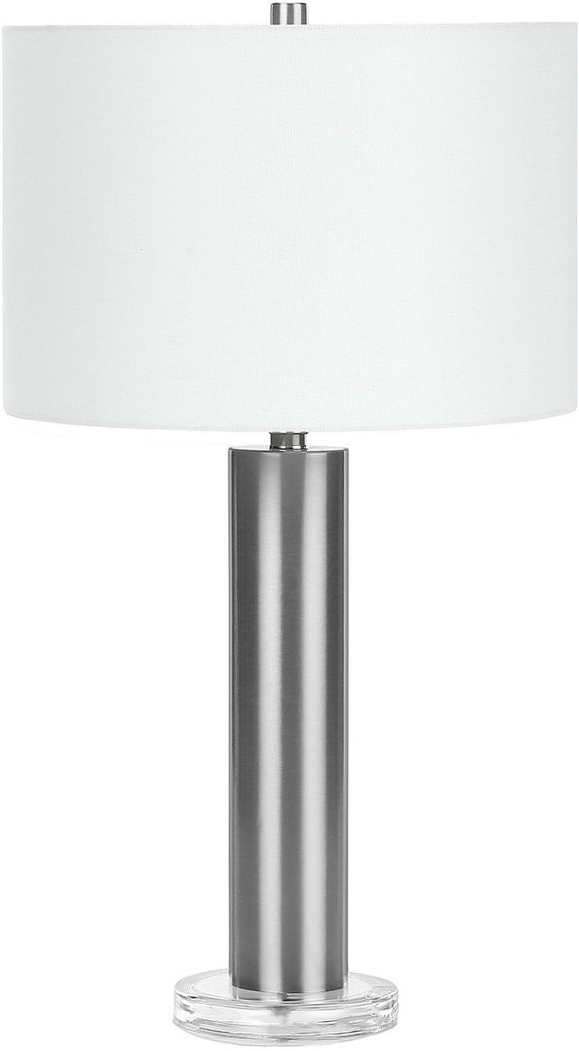 Monarch Specialties Inc. 28"H Silver Acrylic Table Lamp-0